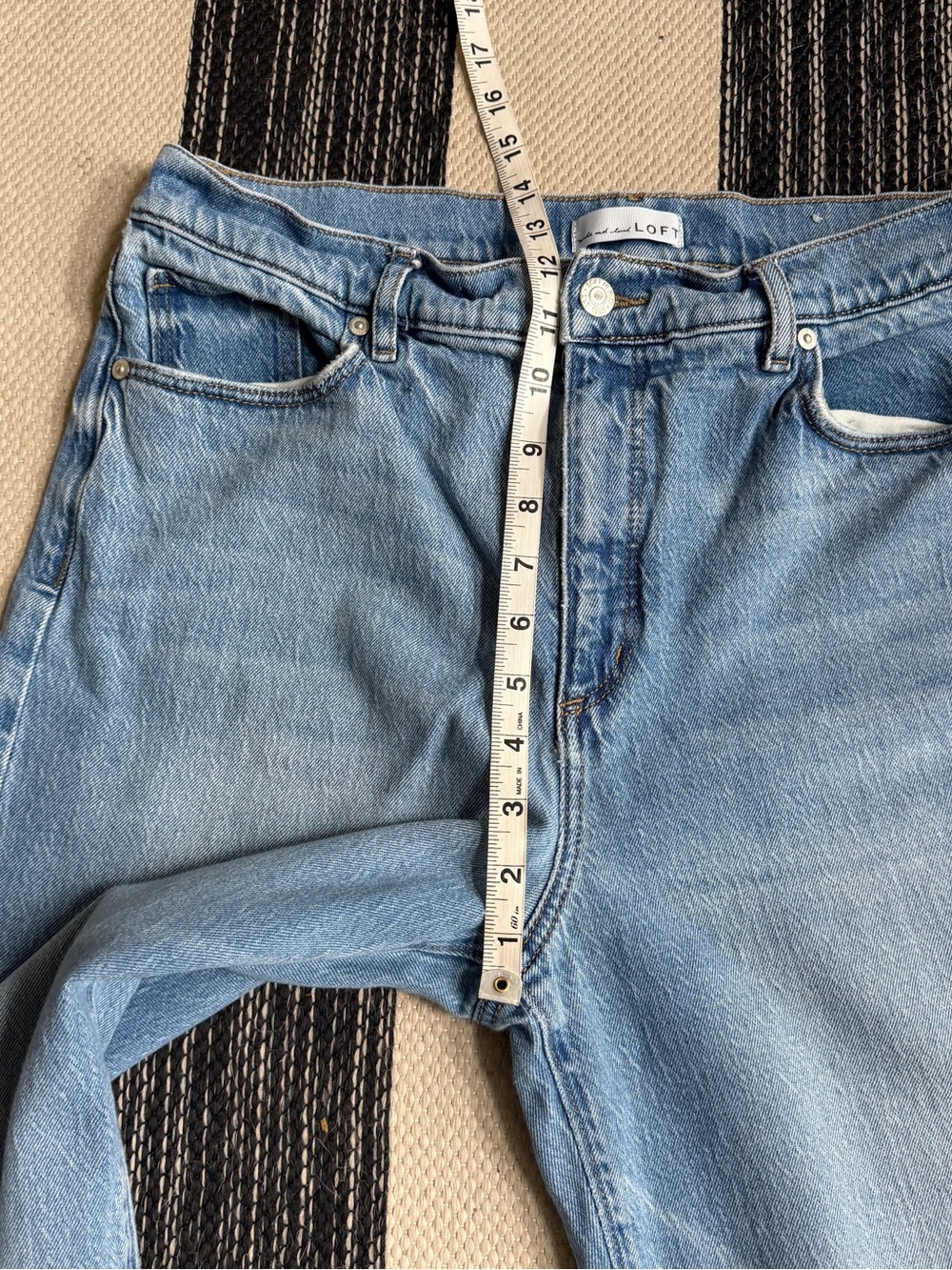 LOFT Women's The Wide Leg Light Blue Jeans Size 31/12 - Picture 9 of 12